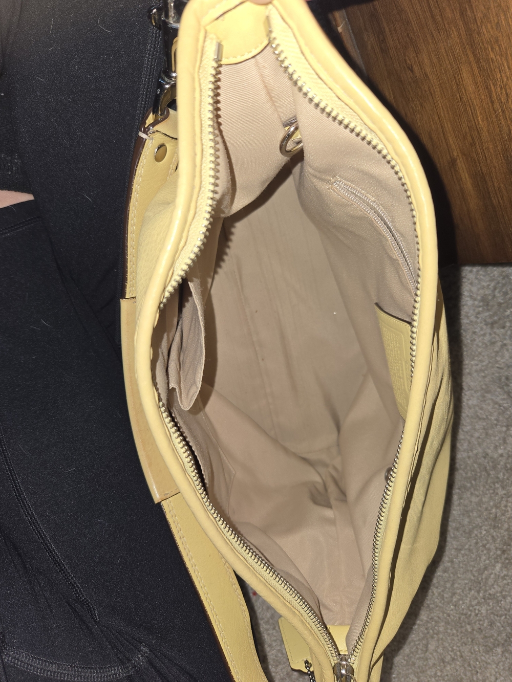 Coach Yellow Leather Shoulder Bag with Tag - Picture 6 of 13